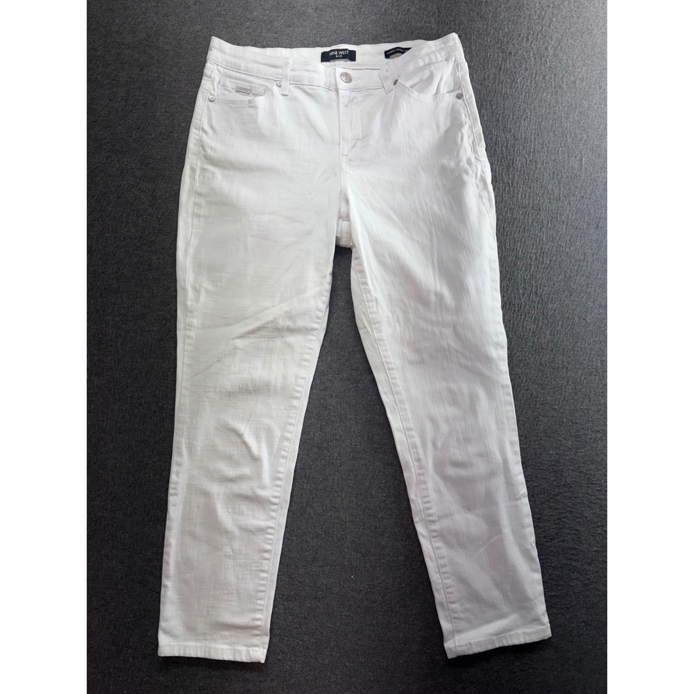 Banana Republic Gramercy Skinny Crop Jeans White Denim Size 6 Womens